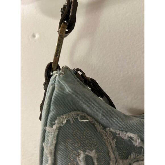 🚨Guess Hysteric Glamour Style Vintage Y2K Avantgarde bag Blue / Buckle Denim SM - Picture 10 of 15